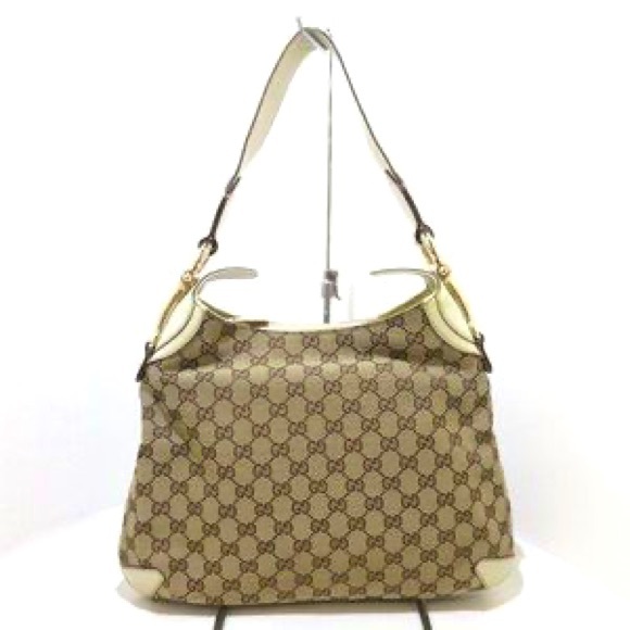 Authentic Gucci GG Creole Horse Bit Monogram Logo Satchel - Picture 1 of 16